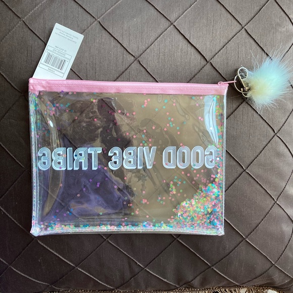 NWT, clear pouch, ‘Good Vibe Tribe’, stocking stuffer - Picture 2 of 3